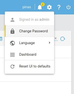 PiNAS - Change admin password